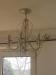 HOUSE SALE - MODERN SILVER 5 ARM CHANDELIER +BULBS