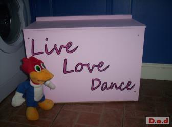 RNR Wood Products New & Unique 'Dancer' Sturdy Storage /Toy/MDF Box with hinged lid