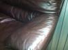 2 brown leather sofas