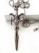 Skeleton Stainless Steel Dog Tag Pendant Cross Necklace