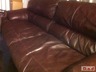 FREE BROWN LEATHER SOFAS