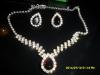 Beautiful diamante necklace and earring set